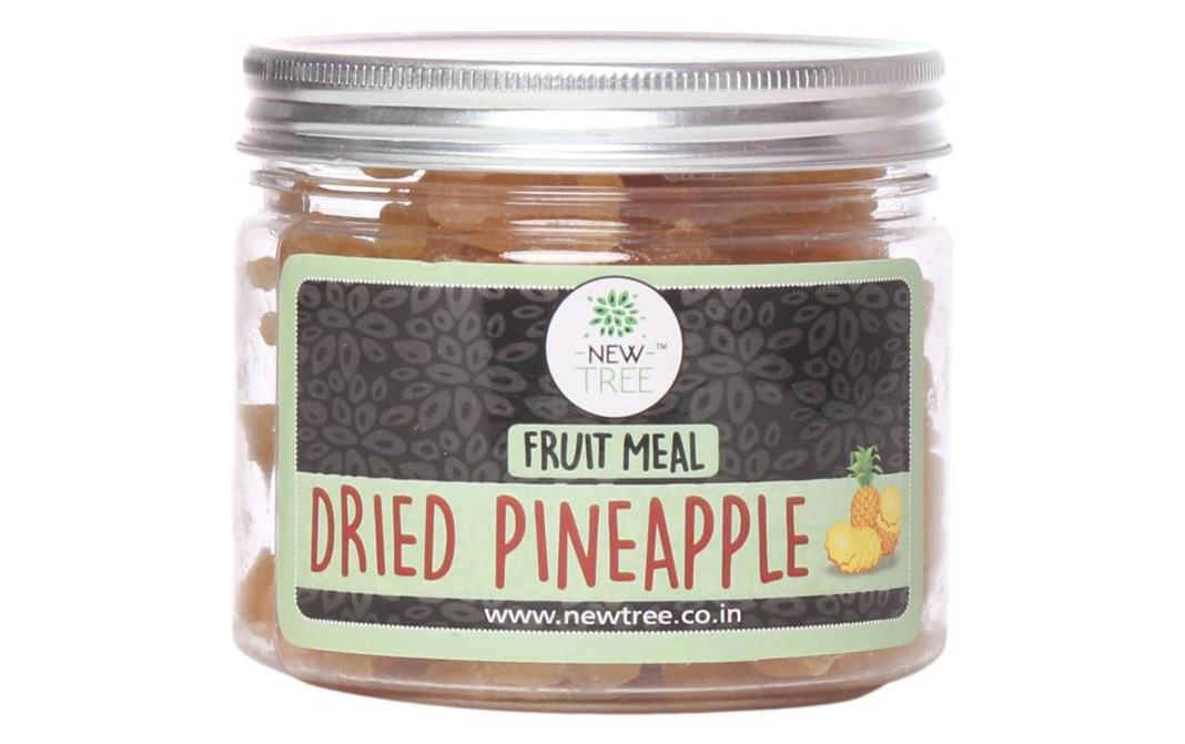 New Tree Fruit Meal Dried Pineapple   Glass Jar  250 grams